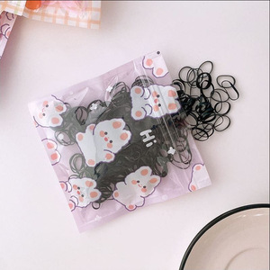 200 Pièces Mignonnes Attaches Cheveux Jetables Couleur Crème Glacée, Haute Élasticité, en Plastique, Petits Accessoires Cheveux pour Enfants, Adorables - Product Image 6