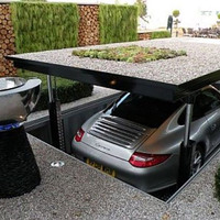 Palan de garage élévateur de parking à deux étages avec certification CE 4T manuel dégagement latéral quatre voitures d'ascenseur