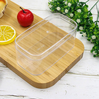 JNH001 Vente en gros de boîtes carrées miniatures en plastique transparent jetables, contenants pour aliments, nourriture pour bébés, emballages pour gâteaux
