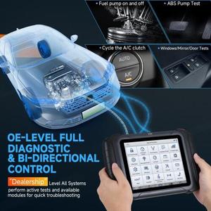 XTOOL D8W WIFI OBD2 Scanner Outil de Diagnostic Automobile avec Codage ECU, Test Actif, Programmation de Clés, 38 Fonctions de Réinitialisation, CAN FD, DOIP, Topologie - Product Image 2