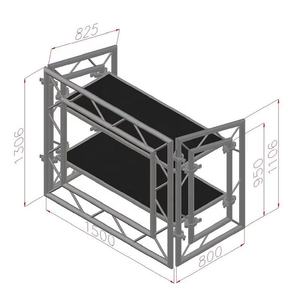 Cabina de DJ Portátil de Aluminio de Buena Calidad con Fácil Instalación para Escenarios, Bares, Fiestas, Eventos al Aire Libre y <span class=keywords><strong>Conciertos</strong></span> - Product Image 4
