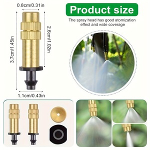 Aspersor Atomizador de Cobre Ajustable Xiuning Horticulture, Cabezal de Microaspersión de 60-80 mm, Herramienta de Riego para Jardín - Product Image 5