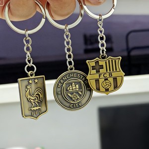 Llavero de Bronce con Emblema de Equipo de Fútbol, Material de Aleación de Zinc, Colgante del <span class=keywords><strong>Barcelona</strong></span>, Accesorios para Llaves de Coche - Product Image 4