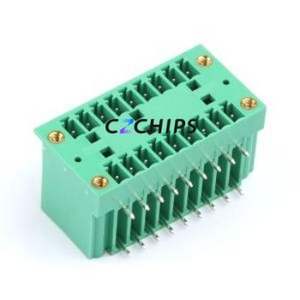 MX15EDGRHM-3.81-2*09P-GN01-Cu-A Plug-in Terminal Block Bent Lead Through Hole,P=3.81mm Board-to-Board / Socket - Closed - Product Image 1