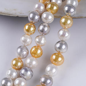 ผู้ผลิตขายส่ง ลูกปัดน้ำจืดธรรมชาติ 12-14 มม. แบบมีแกนเคลือบเอดิสัน แสงสว่างสดใส ทรงกลม เหมาะสำหรับงาน DIY - Product Image 5