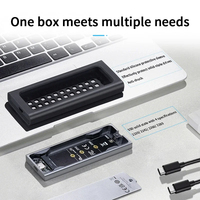 Lexar E6 Aluminium NVMe M.2 Portable SSD Enclosure Case Type-C USB3.2 Gen 2 Hard Drive Eksternal 10Gbps untuk Kotak Disk SSD M.2