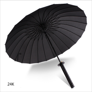 Fabricant chinois de parapluies, parapluies en acier noir imperméables de style katana avec votre logo - Product Image 3