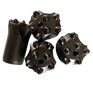 38mm 11 Degree Customizable Tungsten Carbide Drill Bit Mining Machine Parts Boart Long Year Black Button Bit Taper Button Bits