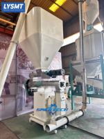 Usine de fabrication de granulés d'aliments pour animaux de ferme personnalisée de 1 à 2 tonnes par heure avec panneau de commande automatisé, granulés d'aliments de haute qualité