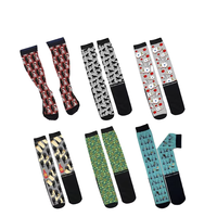 Nouveauté Chaussettes imprimées en 3D avec logo personnalisé Chaussettes de sport d'extérieur Chaussettes unisexes en coton