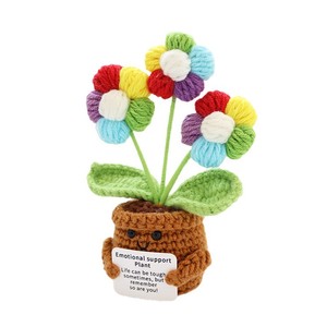 Muñecos de Ganchillo Hechos a Mano de Girasoles Adorables para Apoyo Emocional, Decoración para Macetas con Etiqueta Positiva, Regalo al por Mayor - Product Image 5