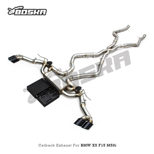 Factory Tuning Sound Catback Exhaust Valve System X5 F15 M50i 4.4TT 2014-2018 Boska Stainless Steel Exhaust Pipe - Product Image 2