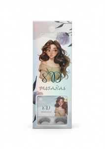 Ciglia Finte Grenobil 8D Effetto Visone, Nastro Invisibile, Vassoio Trasparente, Effetto 3D, Ciglia a Striscia Completa - Product Image 1