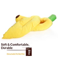 Lit pour chien amovible et lavable en forme de carotte ou de banane, lit en coton doux et confortable avec fermeture éclair
