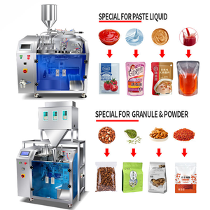 Machine de remplissage et de scellage pneumatique automatique de haute précision pour sachets et pochettes de boissons et d'aliments avec technologie de scellage sur 3 côtés - Product Image 4