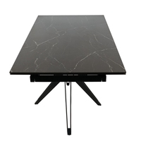 Mobilier de salle à manger au design moderne fourni par l'usine Table à manger extensible pour 6 à 8 personnes Tables d'extension rectangulaires