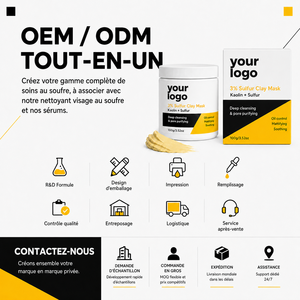 Más Vendido: Mascarilla de Arcilla de Azufre con Base de Caolín para Cuidado Natural, Desobstrucción de Poros, Control de Grasa y Piel Suave, Apta para Piel Mixta, ODM - Product Image 3