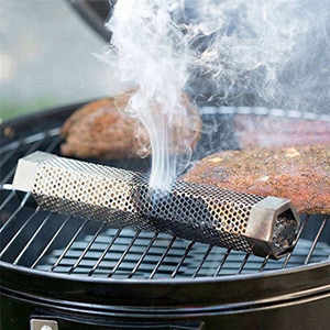 Fumeur de granulés de bois charbon de bois hexagone en acier inoxydable Tube de fumeur barbecue circulaire pour légumineuses Barbecue brochette Tube de stockage <span class=keywords><strong>Charc</strong></span> - Product Image 4
