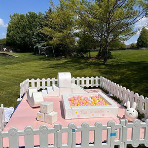 Thiết bị chơi mềm thương mại di động công viên giải trí tiệc trẻ em trong nhà chơi mềm màu trắng - Product Image 3