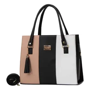 Sac fourre-tout Fana Irem pour femme, noir, blanc, rose, avec rabat, bandoulière, pochette à maquillage, style luxueux - Product Image 4