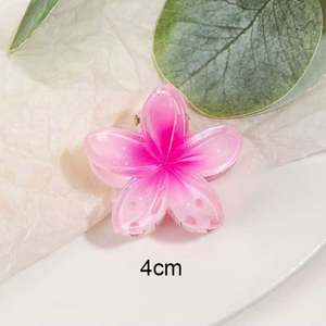 กิ๊บติดผมรูปดอกไม้หลากสีขนาด 4 ซม. สำหรับผู้หญิง กิ๊บหนีบผมอะคริลิคแบบก้ามปู ที่รัดผมหางม้า กิ๊บติดผมกันลื่น เครื่องประดับผมสำหรับสาวๆ - Product Image 4