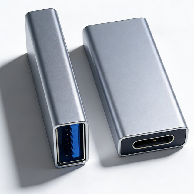 USB-C Female USB 3.0 Female Adapter DC Output Aluminum Alloy Laptop Mobile Phone Camera Compatible Short Circuit Protection