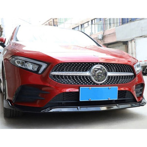 ABS สปอยเลอร์หน้ารถสำหรับ Mercedes-Benz A Class W177 Sport <span class=keywords><strong>A45</strong></span> <span class=keywords><strong>AMG</strong></span> 2019 <span class=keywords><strong>2020</strong></span> 3ชิ้น,ตัวแยกคางกันชนหน้าสีดำ - Product Image 6