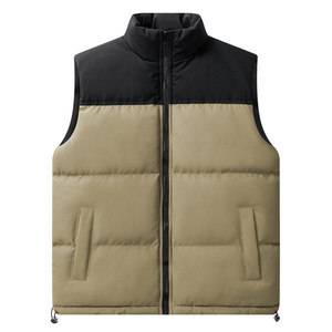 Gilet d'hiver à col montant Hommes Patchwork Fashion Brand Casual Youth Preppy Trendy Male Vest Sleeveless Outerwear 2025 - Product Image 4