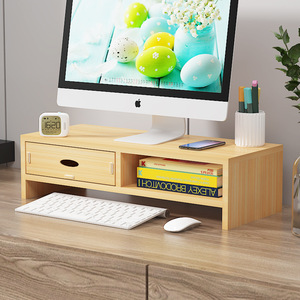 <b>Computer</b> Riser Stand With Drawers Desktop Monitor Lift Base <b>Storage</b> Rack Office Organizer Rectangle Standing Type 3 Floors - Product Image 2