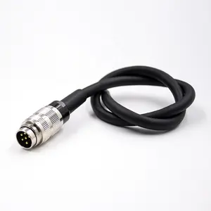M16 Male Connector 6 Pin IP67 Cable Assembly for Industrial Power Application