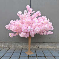 S506 Nouveau design Arbre floral artificiel de 1,20 m de haut, blanc ivoire, centre de table floral pour décoration de table de mariage