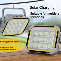 Batterie Lanrui 5860 7200mAh 4.2V, indice de protection IP65, grande capacité, 4 panneaux solaires rechargeables pour le camping en plein air et la lumière de travail nocturne
