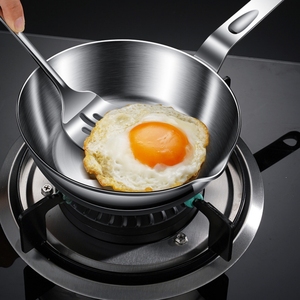 Poêle à frire antiadhésive en acier inoxydable 316, trois couches épaisses, non revêtue, <span class=keywords><strong>pour</strong></span> la <span class=keywords><strong>cuisine</strong></span> domestique, la préparation <span class=keywords><strong>de</strong></span> nourriture <span class=keywords><strong>pour</strong></span> bébés, les œufs, <span class=keywords><strong>ustensiles</strong></span> <span class=keywords><strong>de</strong></span> <span class=keywords><strong>cuisine</strong></span> - Product Image 5