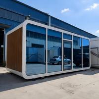 Maison capsule modulaire préfabriquée Apple Cabin, maison miniature de luxe, pod de glamping, 20 pieds, 40 pieds, villa de villégiature portable en plein air