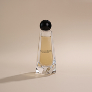 Botella de Perfume Vacía de Vidrio de 50 ml, de Lujo, con Forma Única, para Uso Industrial, Personalizable, con Tapa Redonda - Product Image 1