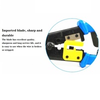 BAJEAL Pince à sertir professionnelle multi-outils pour fiches modulaires 6P 8P, double usage, pour connecteurs réseau traversants, 525g