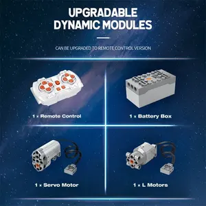 Reobrix 99004 1298PCS Space Troop Crew Carrier Aviación Control remoto Modelo de coche DIY Montaje Ladrillos Juguetes Juegos de bloques de construcción - Product Image 6