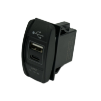 Prise de courant étanche avec ports USB et USB-C, DC 5V 4.8A, pour camping-car, bateau, caravane