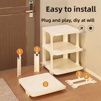 Range-chaussures simple en plastique, anti-poussière, réglable, à plusieurs niveaux, pour rangement multi-couches, idéal pour chambre de location, petit dortoir, usage domestique quotidien