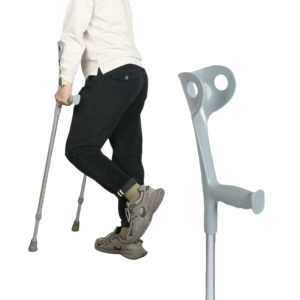 AndCare Béquilles en alliage d'aluminium de haute qualité avec support pour le coude Certifiées ISO/CE Réglables 100-123 cm pour une utilisation en soins de santé - Product Image 4