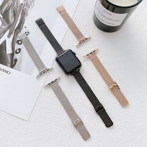 Forwelleny nuovo braccialetto cinturino in metallo per <span class=keywords><strong>Apple</strong></span> <span class=keywords><strong>Watch</strong></span> 11 10 9 44 45 49MM <span class=keywords><strong>Ultra</strong></span> acciaio inox Milanese cinturino per Iwatch 42MM 46MM - Product Image 2