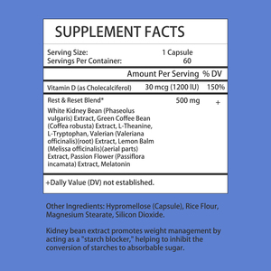 Cápsulas Quemagrasas Nocturnas con Vitamina D, Fórmula Herbal para el Control de Peso, Apoyo a la Salud Intestinal, Producto de Fábrica - Product Image 4