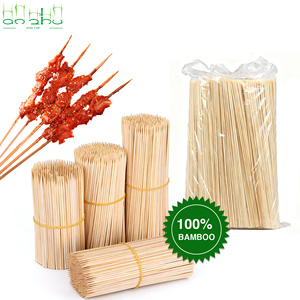 Brocheta <span class=keywords><strong>de</strong></span> bambú desechable redonda para barbacoa con logotipo personalizado, herramientas al aire libre para acampar, palo largo <span class=keywords><strong>de</strong></span> <span class=keywords><strong>madera</strong></span> - Product Image 1