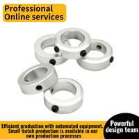 2011 Aluminium M3/M4/M5/M8/M10 Forged Clamp Style One-Piece Shaft Collar Retaining Ring Silver Oxide Finish Metric DIN Standard
