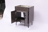 Meuble de cuisine moderne à prix unitaire modèle italien armoire de cuisine personnalisée de luxe en acier inoxydable fabriquée en Chine