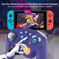 Control Inalámbrico para Gamecube con Función Turbo, Joystick de Juego con Movimiento Giroscópico de 6 Ejes para Nintendo Switch