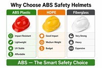 Casque de sécurité respirant en forme de V certifié ANSI, construction en ABS conforme à la norme ANSI Z89.1, système de ventilation réglable, anti-impact