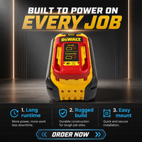 Batterie de remplacement DEWALT DCB612 12.0Ah FLEXVOLT 20V/60V MAX avec cellules 21700 et indicateur de niveau LED
