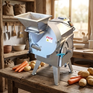 Macchina Automatica per Tagliare Verdure 3 in 1, Affettatrice e Tritatutto in Acciaio Inox per Lavorazione Alimentare - Product Image 1
