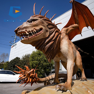 JN-Z224D làm bằng tay ngoài trời-sân chơi Hoang Dã công viên mô phỏng sư tử Đầu rồng <span class=keywords><strong>animatronic</strong></span> đi bộ bay rồng - Product Image 4